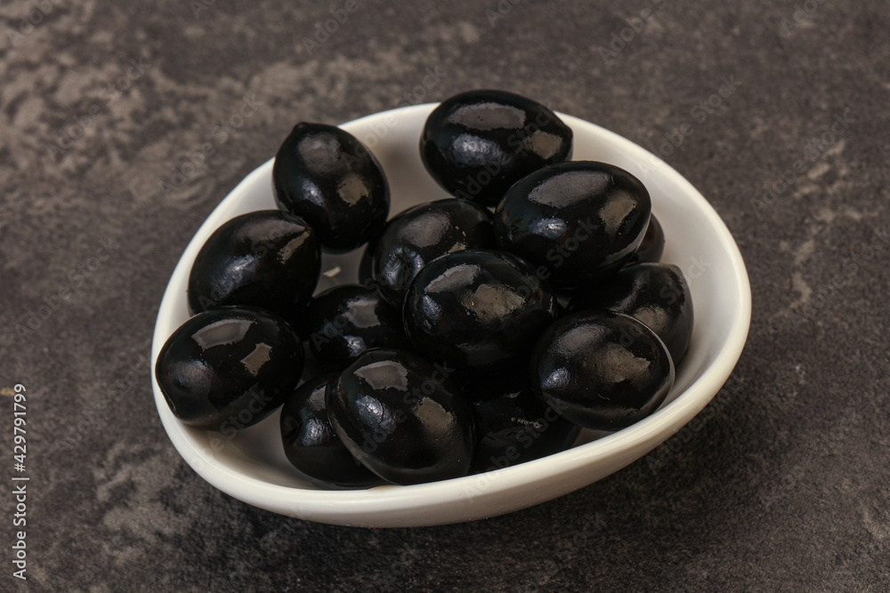 Black olives in the bowl Black olives in the bowl