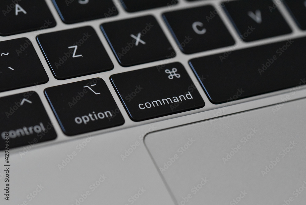 The command key of an apple keyboard The command key of an apple keyboard