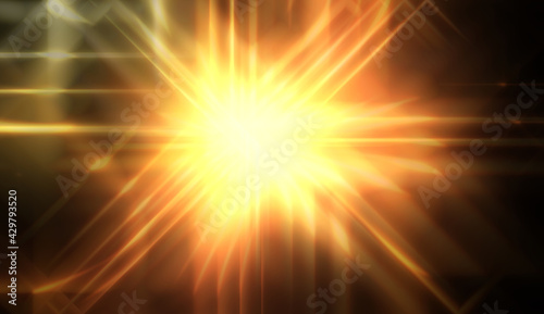 Glowing colorful light flare. Vibrant energy background. Rays of light with ethereal glow. Beautiful wallpaper.