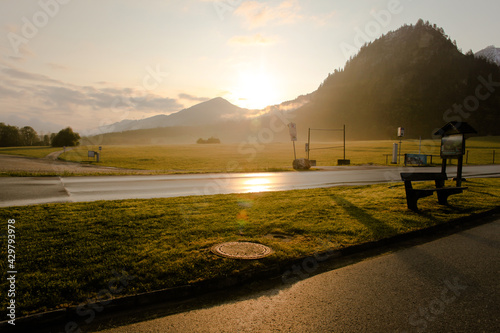 Landscape of Bavarian Alps in Germany, photo