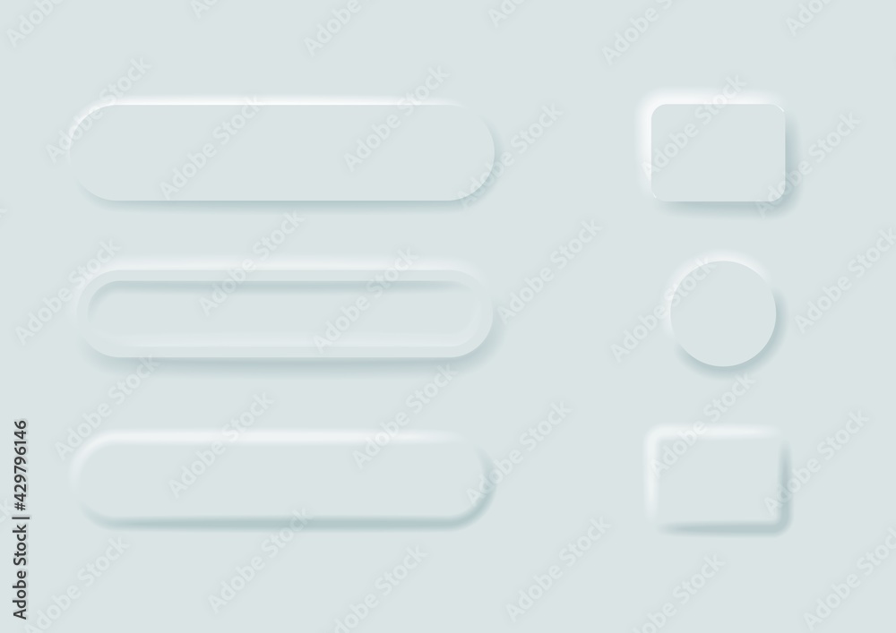 editable neomorphic buttons set. Sliders for websites, mobile menu, navigation and apps. editable neomorphic buttons set. Sliders for websites, mobile menu, navigation and apps.