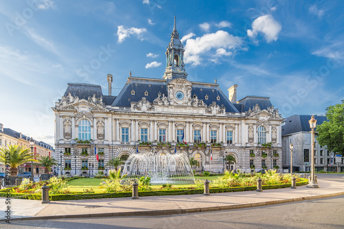 Fotobehang Tours, France. Facade of the City Hall in Jean Jaures Square