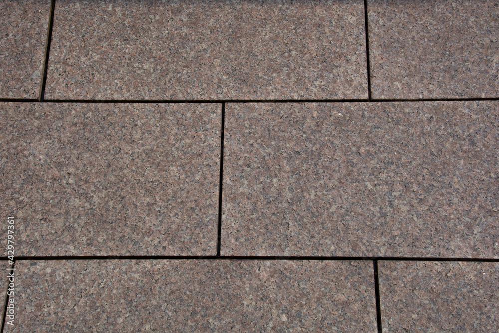 Naklejka premium stone platform of a garden or balcony terrace made of granite