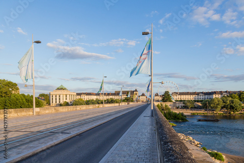 Tours, France. Wilson Bridge over the Loire River photo