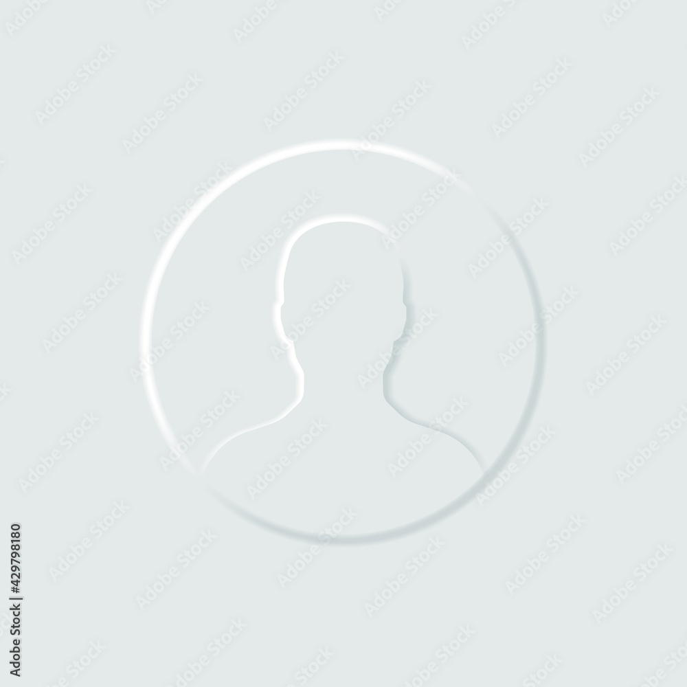 User icon in the fashionable neomorphism style. User icon in the fashionable neomorphism style.