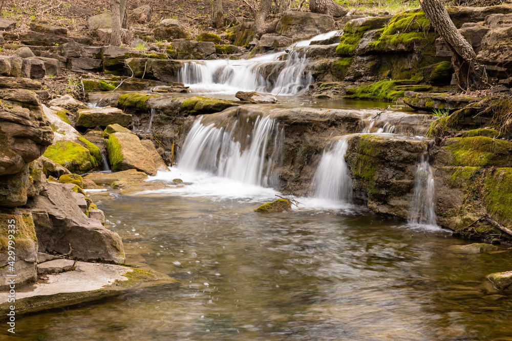 Red Rock Falls In Spring