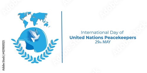 Vector illustration concept of International Day of United Nations Peacekeepers. May 29.
