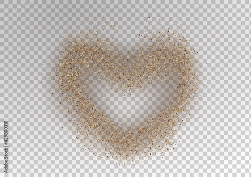 Cardiac signs of a realistic sand on a background.