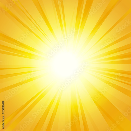 Sun rays, sunrise, star, burst summer sunlight.