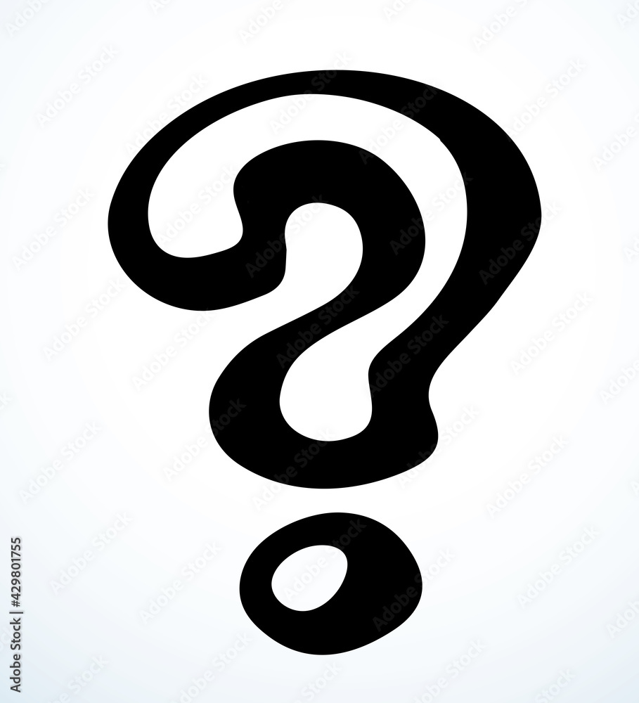 Question mark. Vector drawing icon Question mark. Vector drawing icon
