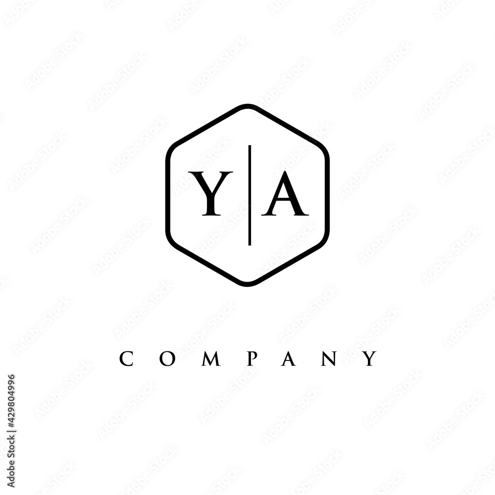 initial YA logo design vector initial YA logo design vector