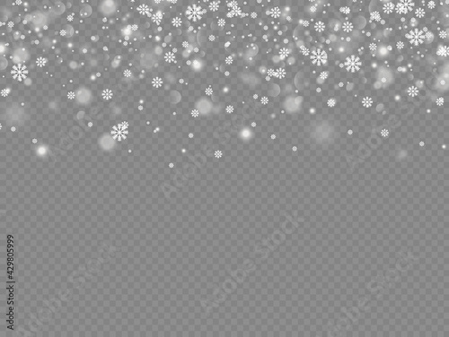 Falling Christmas cold snow and snowfall snowflake