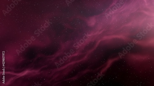 red-violet nebula in outer space, horsehead nebula, unusual colorful nebula in a distant galaxy, red nebula 3d render	 photo