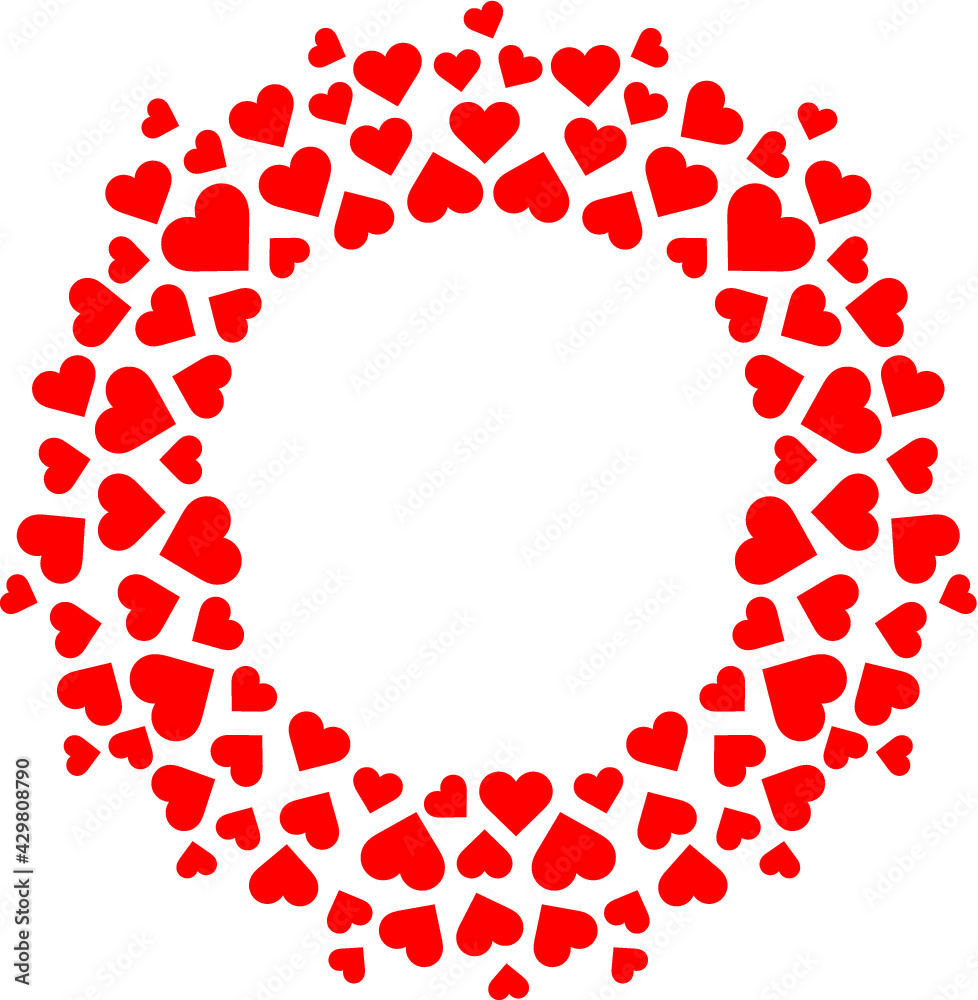 Vector illustration of the heart circle Vector illustration of the heart circle