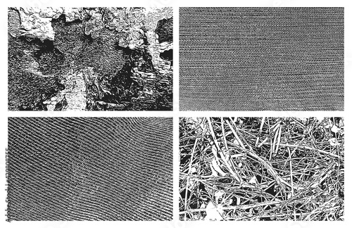 Natural organic texture. Element for your design. Vector set.