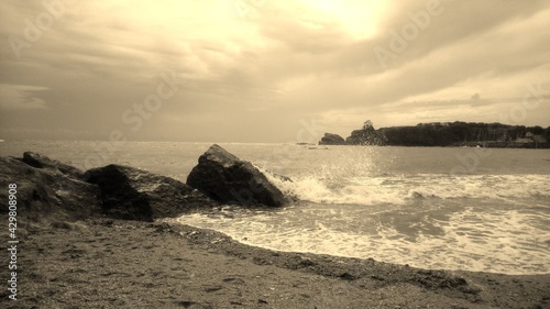 Clohars-Carnoët en Bretagne sur la plage.