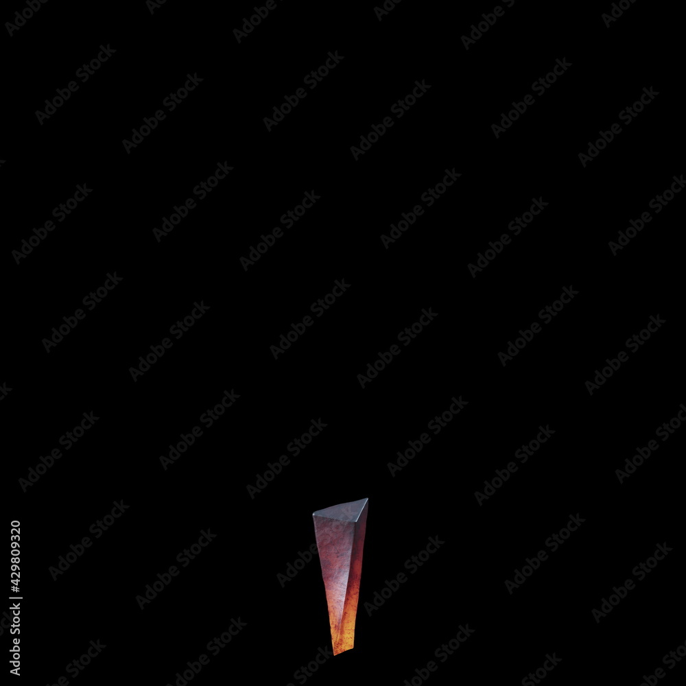 3d letter made of forge hot iron for movie of game logo 3d letter made of forge hot iron for movie of game logo