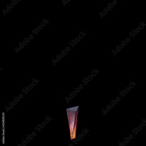 3d letter made of forge hot iron for movie of game logo