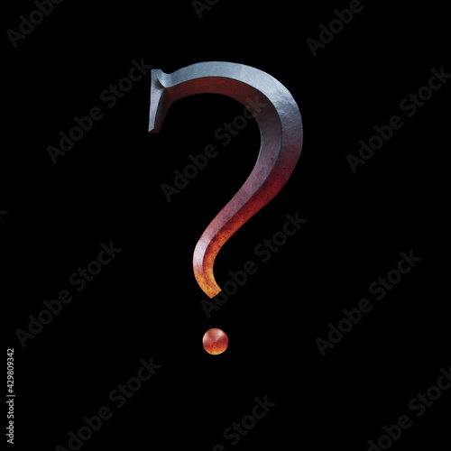 3d letter made of forge hot iron for movie of game logo