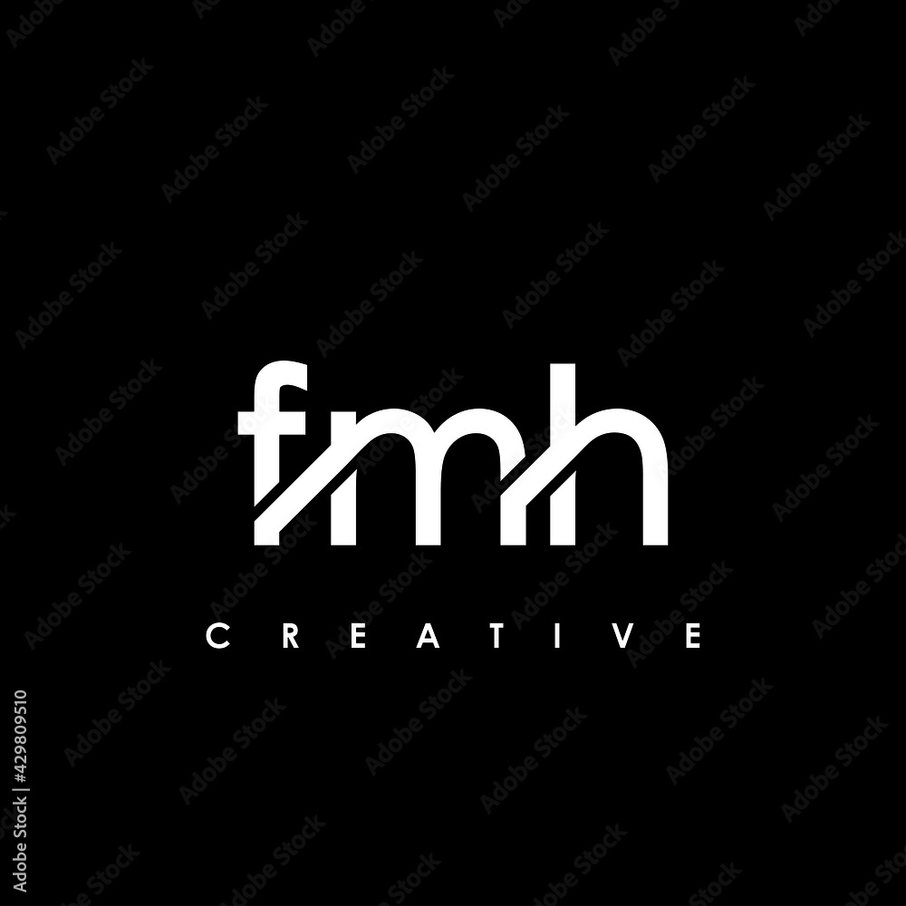 Fototapeta premium FMH Letter Initial Logo Design Template Vector Illustration