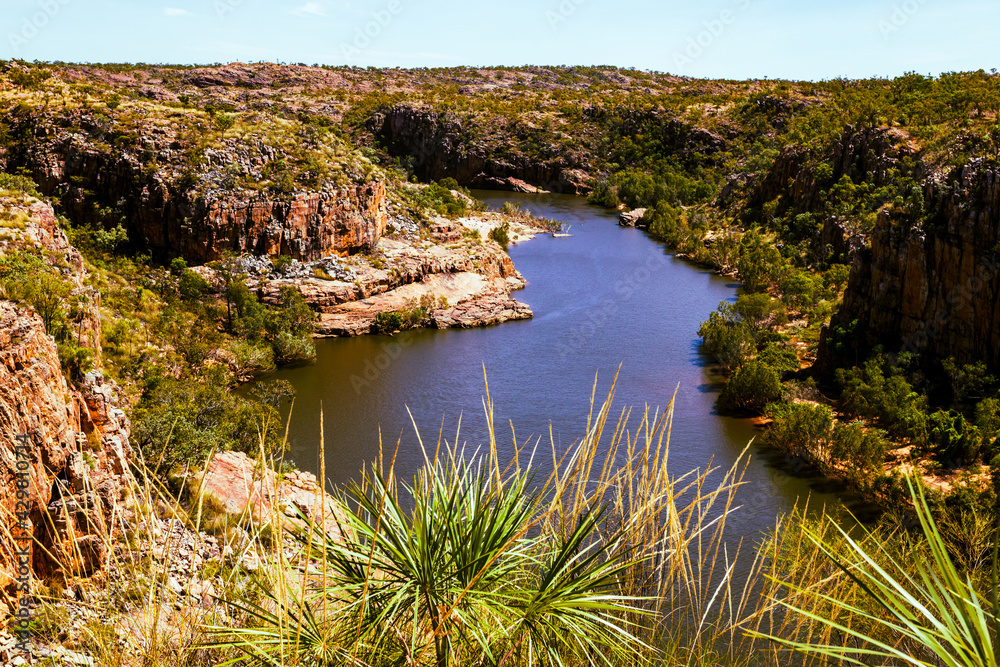 Katherine river, Australian landscape. Top view