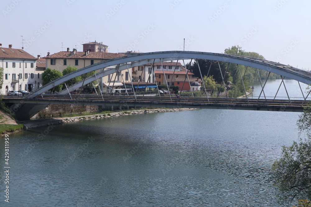 Naklejka premium bridge over the river