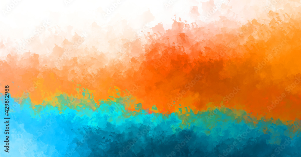 Fototapeta premium Brushed Painted Abstract Background. Brush stroked painting. Artistic vibrant and colorful wallpaper.