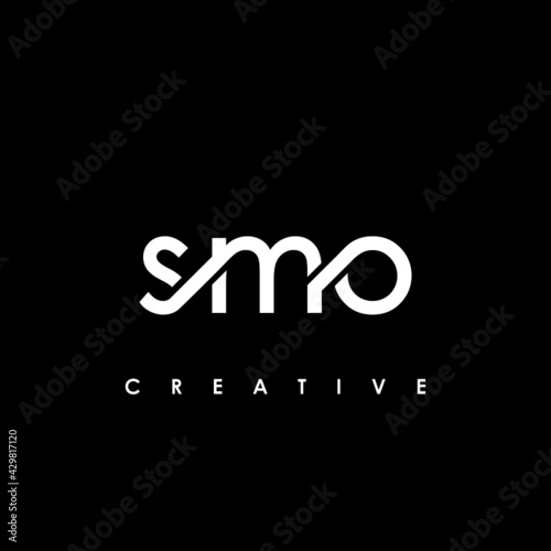 SMO Letter Initial Logo Design Template Vector Illustration