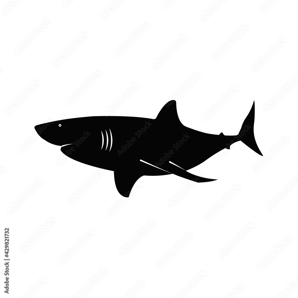 Shark icon vector graphics Shark icon vector graphics