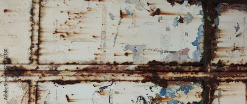 Old metal door. Old rusty background