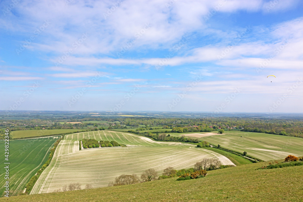Fields from Combe Gibbet, Berkshire