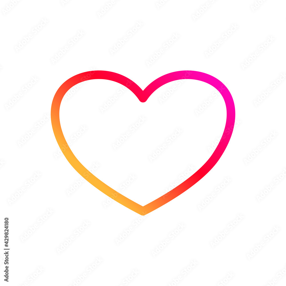 Heart Icon for Graphic Design Projects. Vector Illustration.