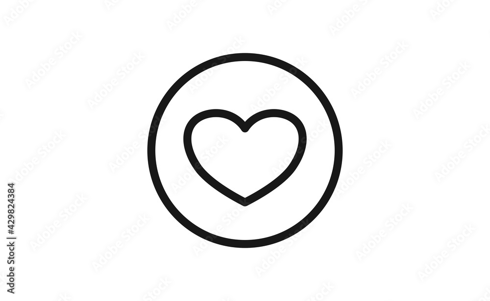 Heart Icon for Graphic Design Projects. Vector Illustration. Heart Icon for Graphic Design Projects. Vector Illustration.