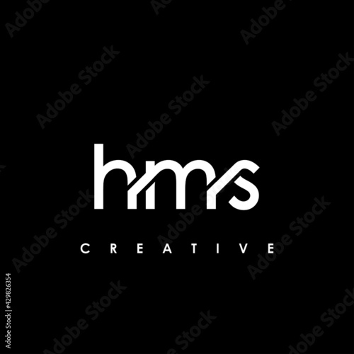 Vászonkép HMS Letter Initial Logo Design Template Vector Illustration