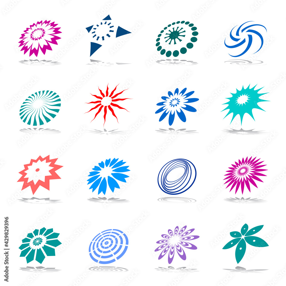 Design elements set. Abstract icons. Design elements set. Abstract icons.