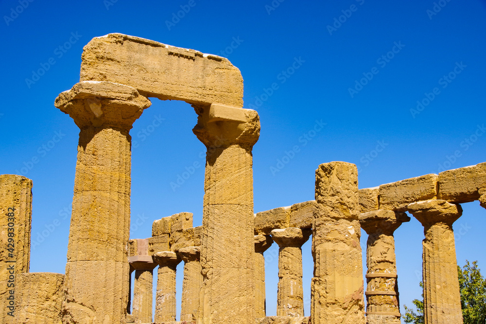 pillars of a ruins of an old temple pillars of a ruins of an old temple