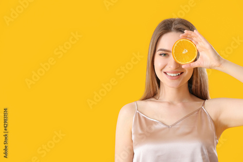 Beautiful young woman with ...