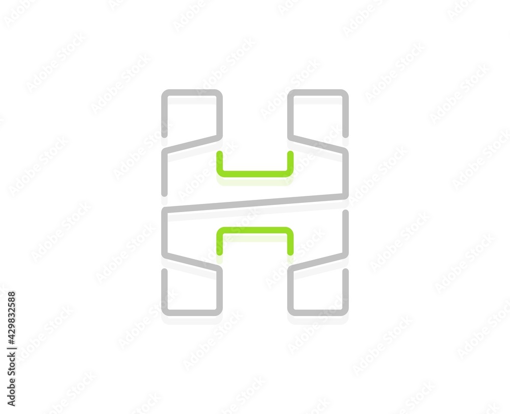 H letter ecology logo. Vector font for bio posters, spa emblem, vegan, herbal and botanical cards etc. H letter ecology logo. Vector font for bio posters, spa emblem, vegan, herbal and botanical cards etc.
