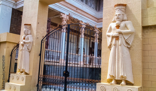 Принти на полотні Atash Behram fire temple gate. Udvada Parsi holy place.