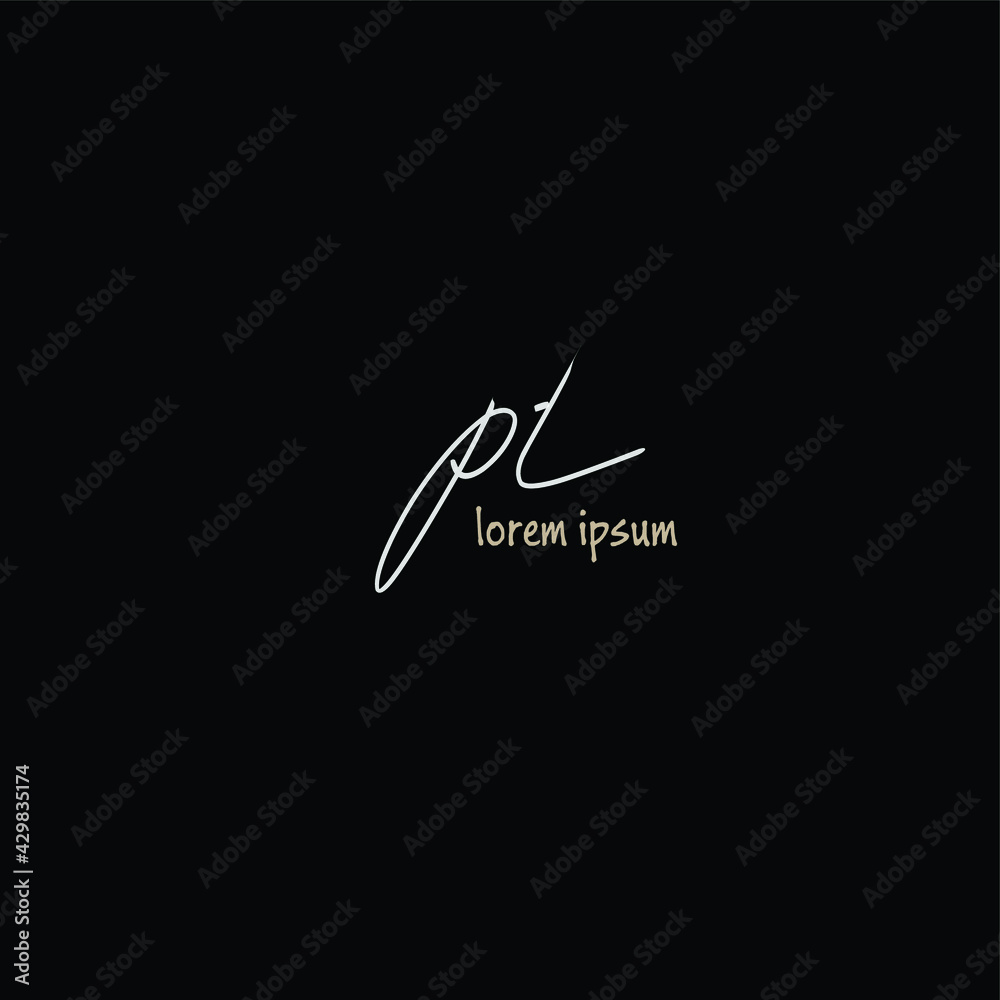 Initial handwriting or handwritten logo for identity Initial handwriting or handwritten logo for identity