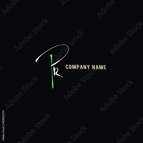 Initial handwriting or handwritten logo for identity