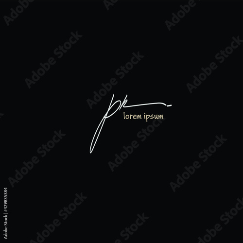 Initial handwriting or handwritten logo for identity