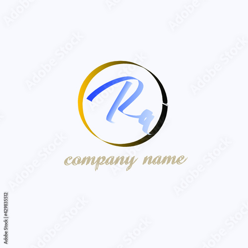 Initial handwriting or handwritten logo for identity