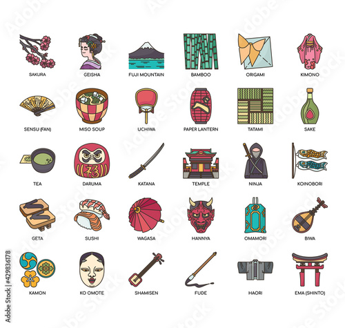 Japan symbol 1 , Thin Line and Pixel Perfect Icons