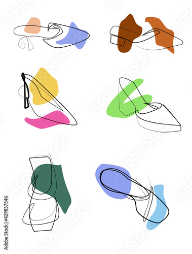Shoes. Sketches of different shoes © MAYSTER_DIMA