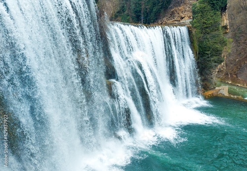 Waterfall in the park.