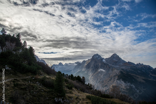 hiking mountains scenic view