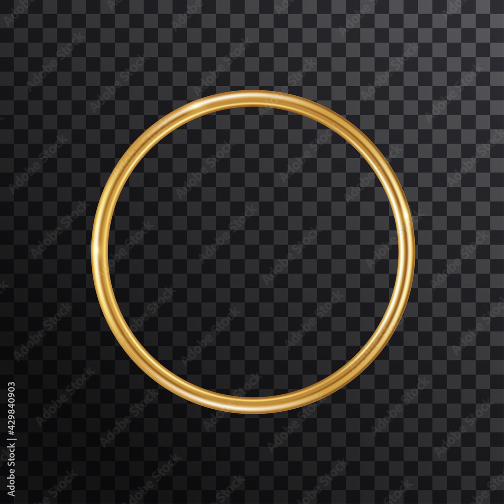 golden circle frame Stock Illustration