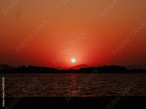 sunset over the sea