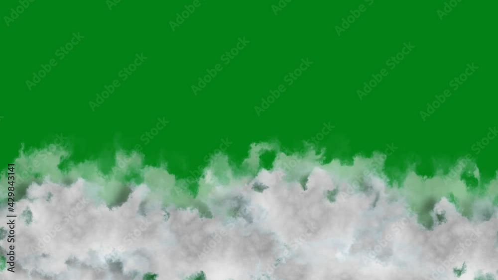 Clouds with Slight Movement Green Screen 4K Loop features clouds with subtle movement against a green screen in a loop